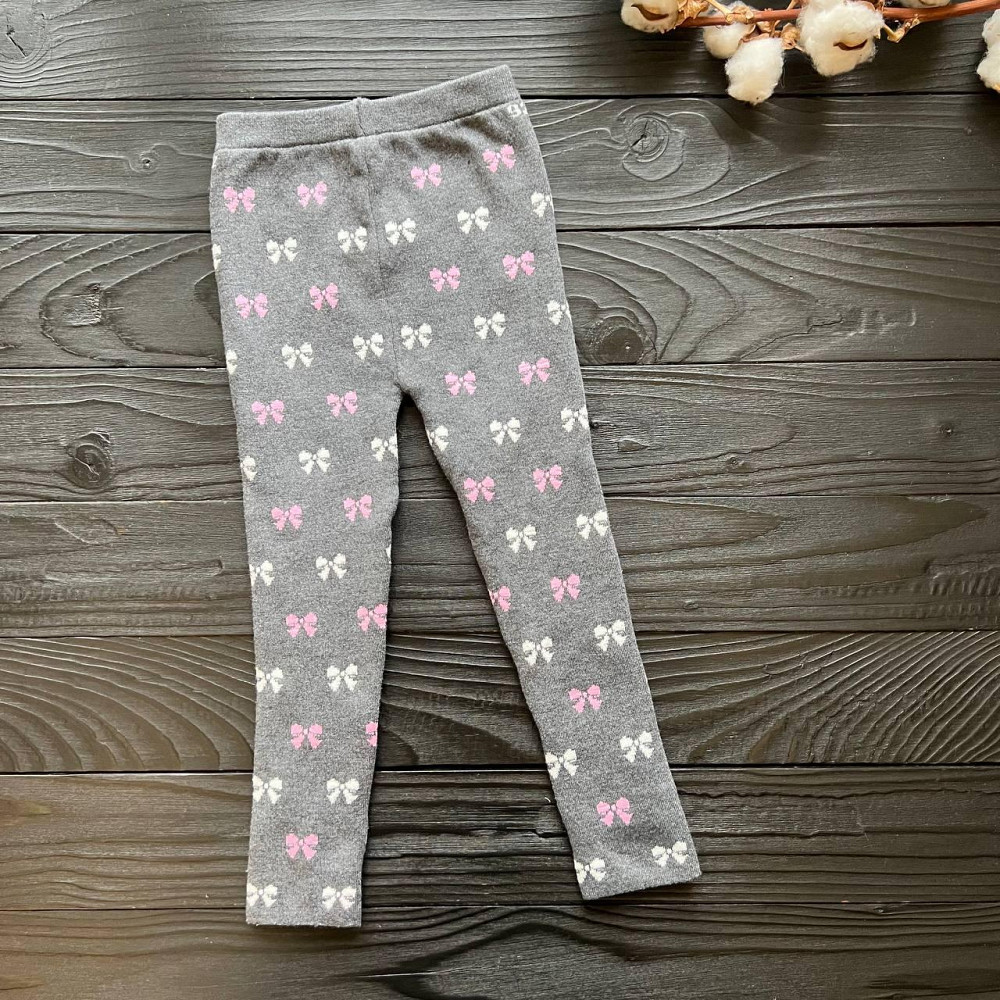 Дитячі Лосіни для Дівчинки Сірі з Бантиками Lizi Kids 2 роки (86-92см) пакунок малюка Киев - изображение 1