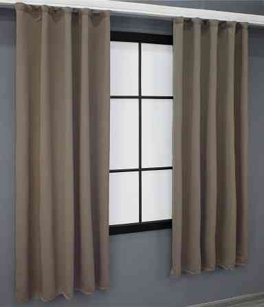 Комплект штор коротких VR-Textil Bagema Rvs № 1289ш Какао 130х170 см 2 шт (35-0024) Київ