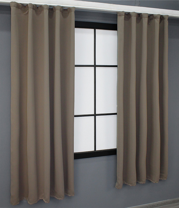 Комплект штор коротких VR-Textil Bagema Rvs № 1289ш Какао 130х170 см 2 шт (35-0024) Київ - фото 4