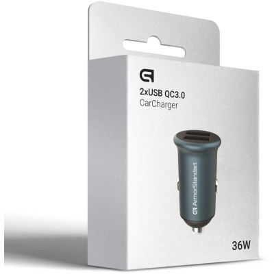 Зарядное устройство Armorstandart Car 2xUSB QC3.0 Grey (ARM65438) Винница - изображение 6