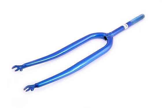 Вилка велосипедная жесткая (28) (синяя) Мукачево