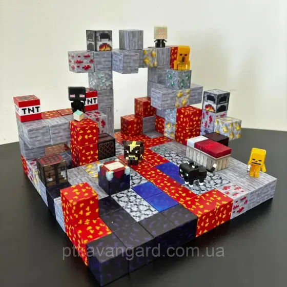 Конструктор магнітний майнкрафт 142 кубики магнітні блоки "шахта" Dream World LZCK 016 Хмельницький