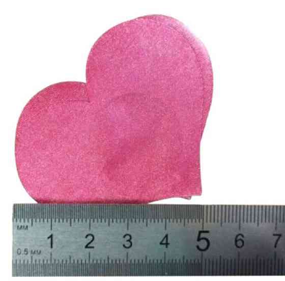 Наклейки на груди сердечка 6 на 5 см рожевий Київ