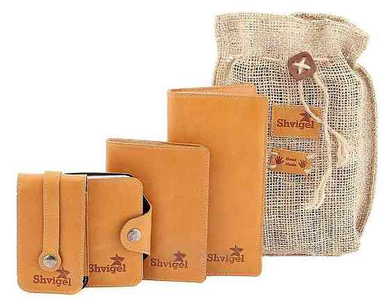 Набір шкіряних аксесуарів ручної роботи SHVIGEL 10076 Київ