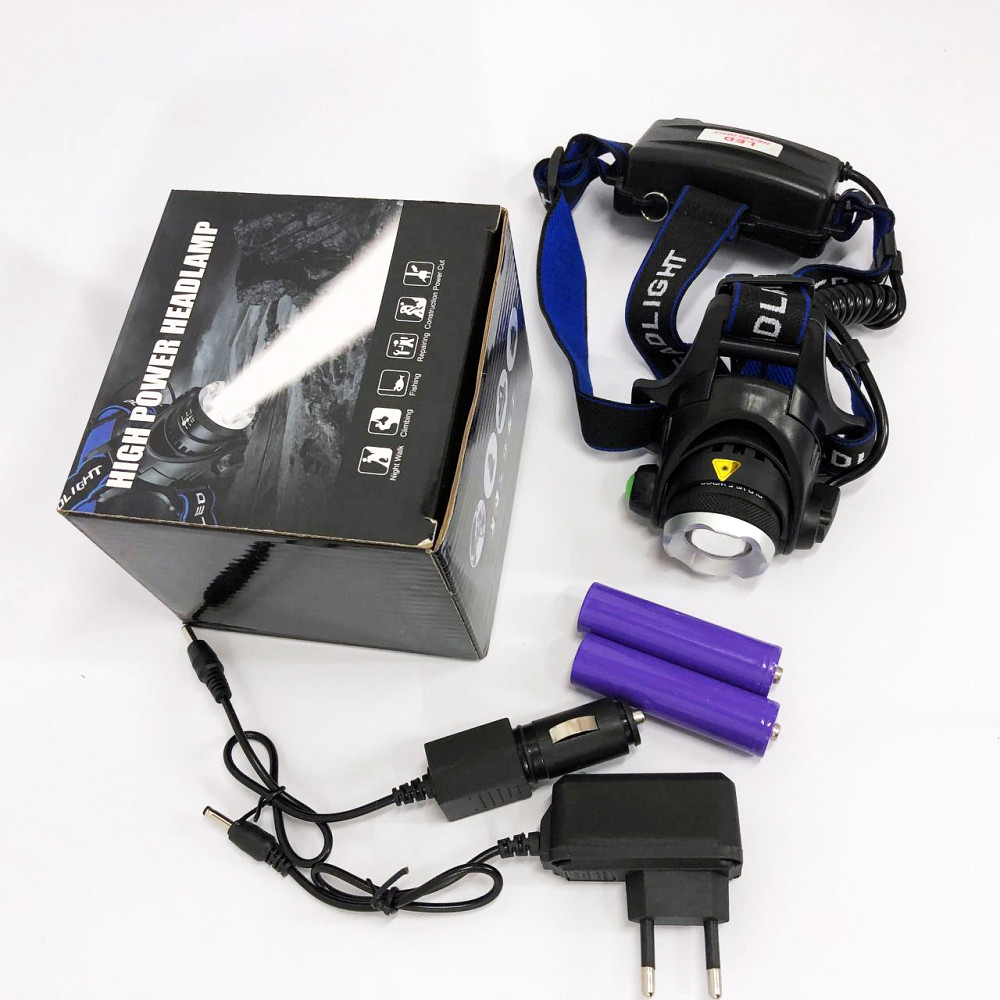 Головной фонарь аккумуляторный светодиодный мощный, Фонарь с фиксацией на голове, Налобный прожектор VZ-10 Львов - изображение 14