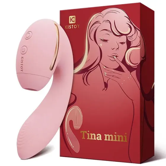 Вакуумний вібратор KISTOY Tina Mini Pink, вагінально-кліторальний Львів