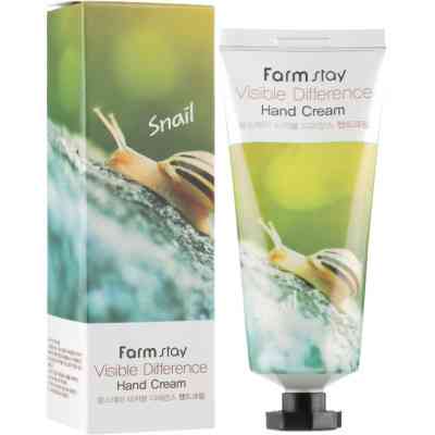 Крем для рук FarmStay Visible Difference Hand Cream Snail З муцином равлика 100 г (8809338560055) Вінниця