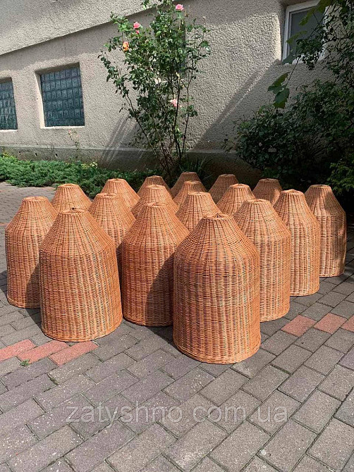 Плетена люстра бра із лози висока Київ - фото 1