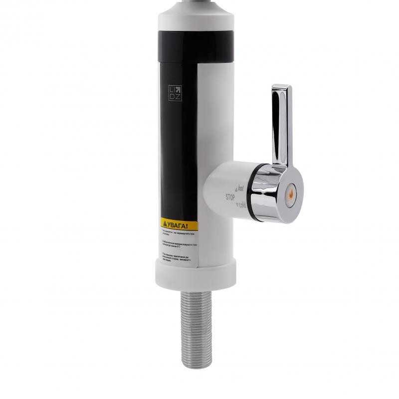 Проточный кран-водонагреватель кухонный для кухни Lidz Warm 061 LDWAR061WCR35431 White / Chrome Харьков - изображение 3