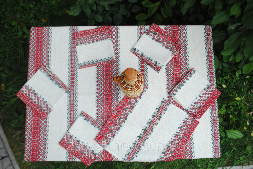 Скатертина на кухню, вишита, в українському стилі Київ - фото 4