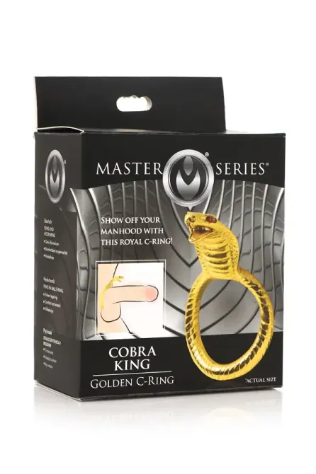 Ерекційне кільце з головою кобри Master Series: Cobra King Golden Cock Ring Львів - фото 5