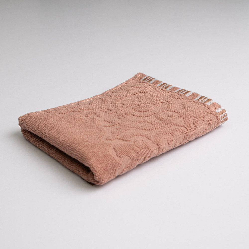 Полотенце для рук и лица махровое с орнаментом GM Textile 40х70см 400г/м2 (Бежевый) Сумы - изображение 1