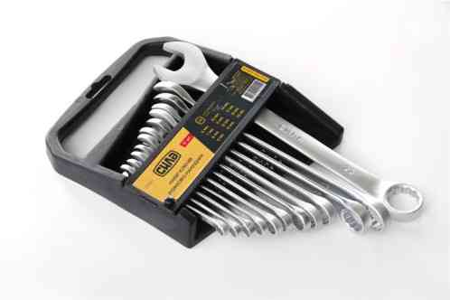 Набор рожково-накидных ключей CrV 6-22 мм, 12 предметов СИЛА Харьков