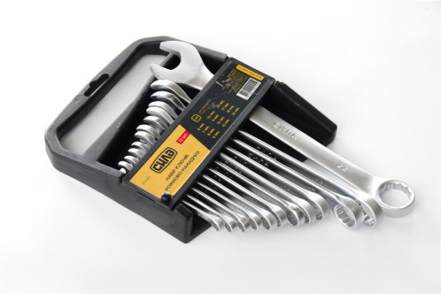 Набір рожково-накидних ключів CrV 6-22 мм, 12 шт СИЛА Харків - фото 1