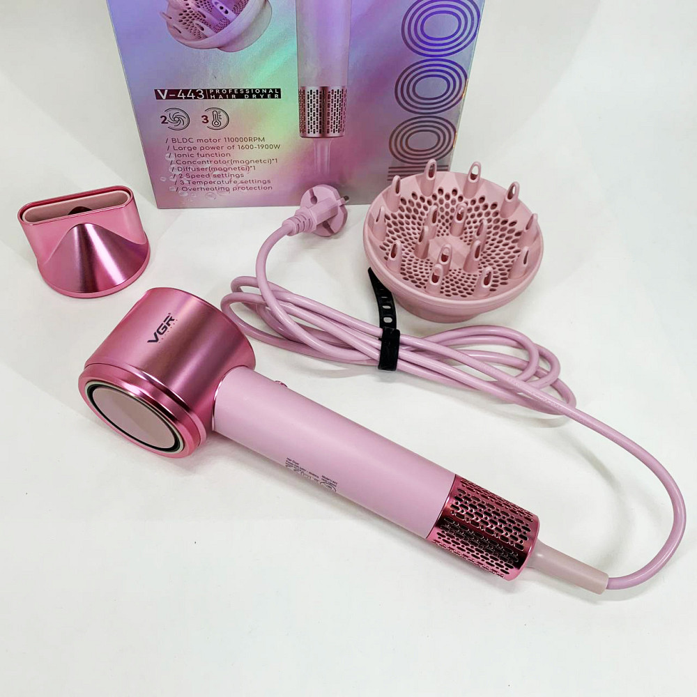 Фен для ефективного укладання волосся VGR, Портативний фен для сушіння легкої укладки волосся DQ-73 Львів - фото 10