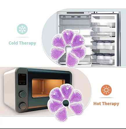 Гелеві гарячо-холодні прокладки для грудей – набір 2 шт, рожеві Київ