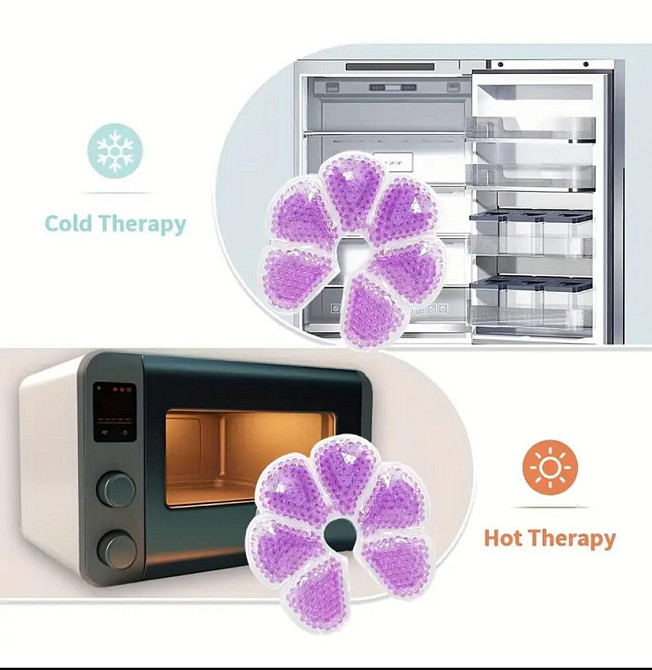 Гелевые горячо-холодные прокладки для груди – набор 2 шт, розовые Киев - изображение 3