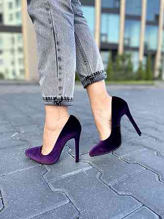 Туфлі жіночі LENA MELIANI фіолетовий оксамит каблук 11.5 см 35р. 36р. (F905-M91) Коломыя