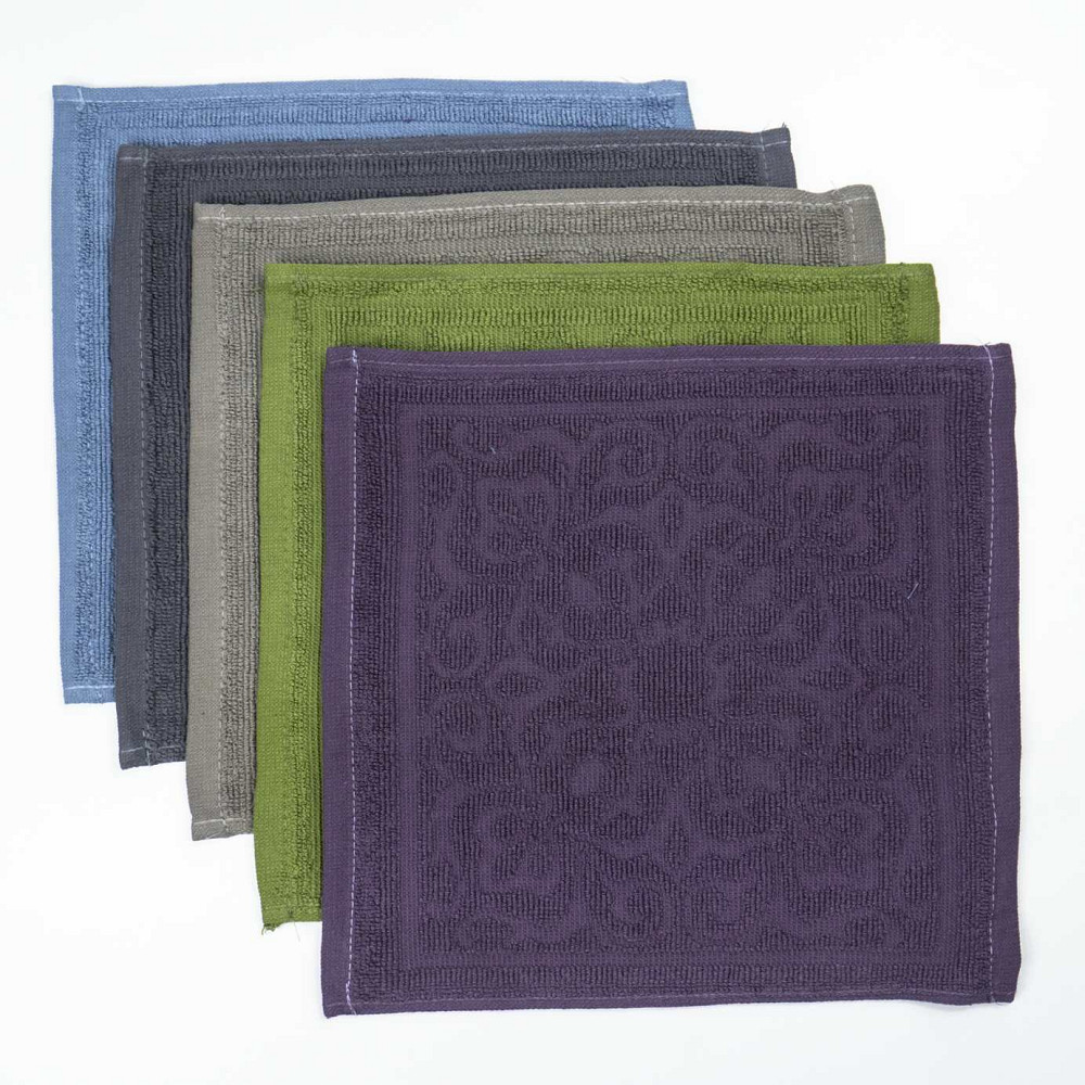 Кухонная жаккардовая салфетка GM Textile 25х25см 380 г/м2 (Фиолетовый) Сумы - изображение 3