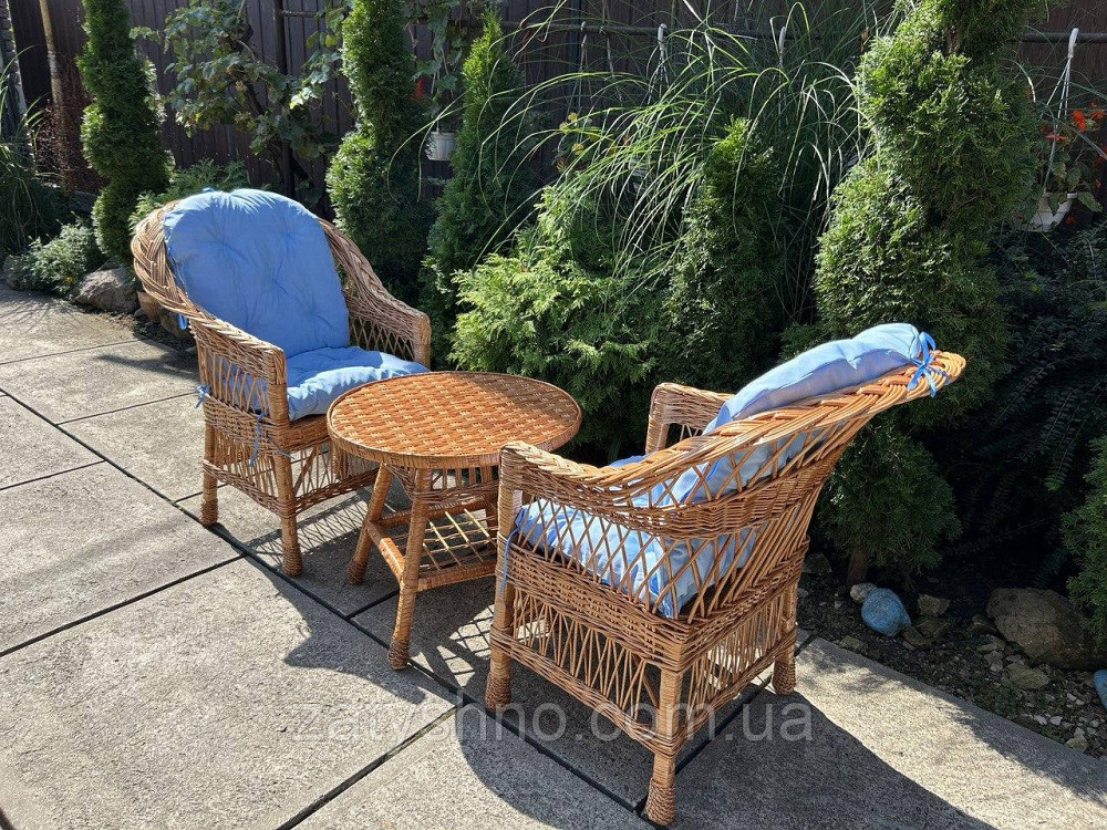 Меблі плетені з лози з накидками Київ - фото 6