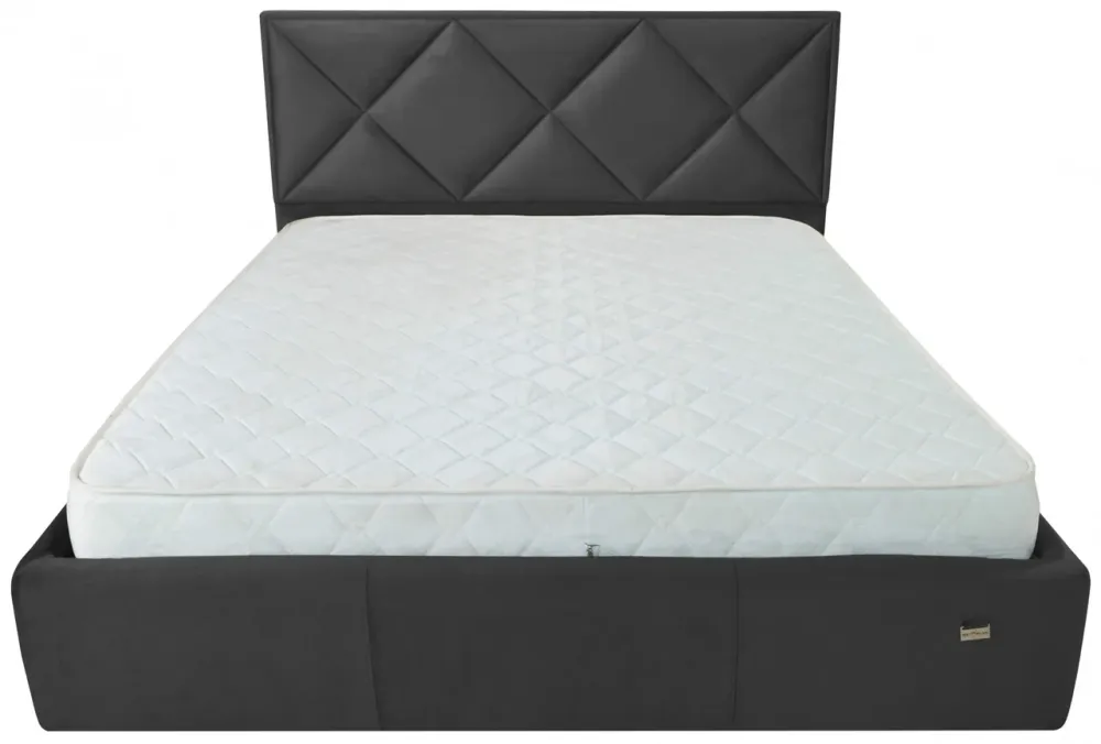 Кровать Двуспальная Leeds VIP 160 х 190 см Missoni 009 С дополнительной металлической цельносварной рамой Темно-серый Киев - изображение 2