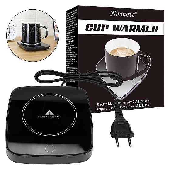 Підігрівач чашки підставка для підігріву Nuonove Smart Touch Heat Coaster білий 16W 110V 3 режими 40°C 50°C 60°C сенсорна панель Київ