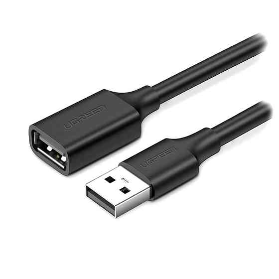Кабель продовжувач USB 2.0 AM-AF, 5 м, Nickel Plating Extension Cable Чорний, US103 UGREEN Вінниця