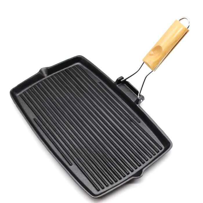Чавунна гриль-сковорода з ручкою 36,5х24,5х3 см GRILLI 777175 Код: 012698 Рівне - фото 1