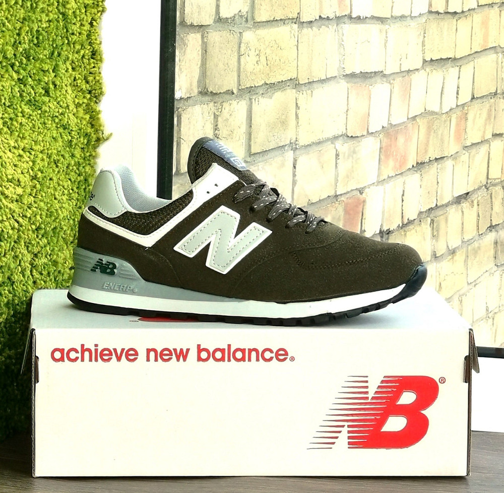 Кроссовки New Balance 574 Хаки Замшевые Мужские Зелёные Нью Баланс (размеры: 42,43,44,46) - 63-7 Днепр - изображение 9