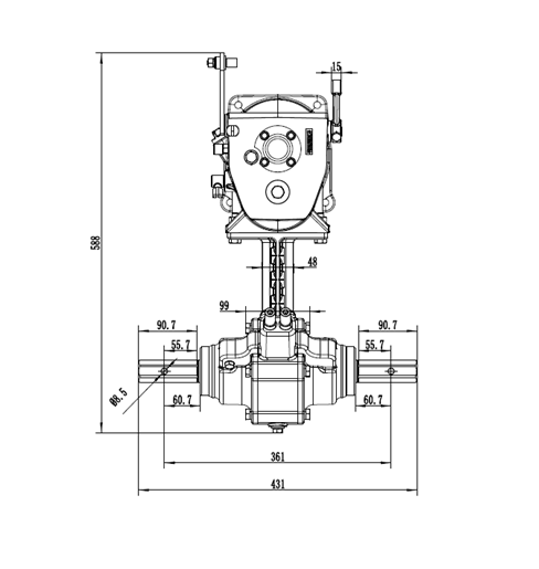 Редуктор з диференціалами для мотоблока (ДИФФ нога) Харків - фото 7