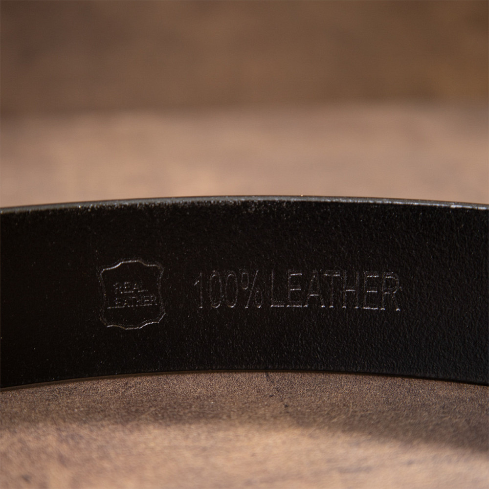 Ремінь класика чоловічий Vintage 20382 Чорний Київ - фото 6