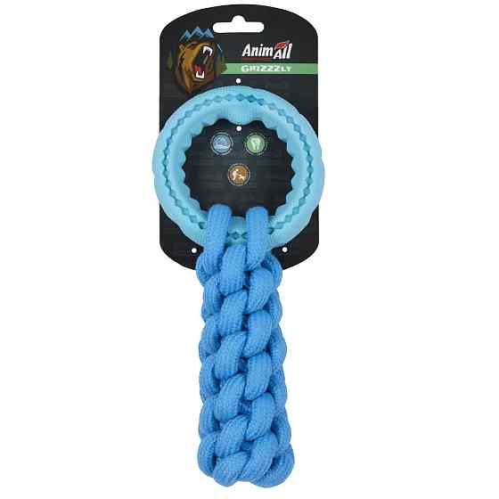 Іграшка AnimAll GrizZzly Кроссфіт з кільцем для собак, синій, 24×10 см Київ