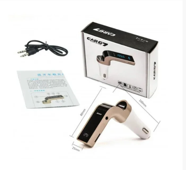 FM Модулятор для Авто CARG7, Bluetooth, MP3, USB, AUX / 4692 Дніпро - фото 3