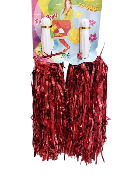 Помпоны для черлидинга для детей и взрослых 2 штуки 23 см красный Киев - изображение 1