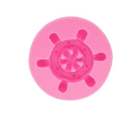 Молд силликоновый Штурвал 5 см розовый Киев - изображение 6