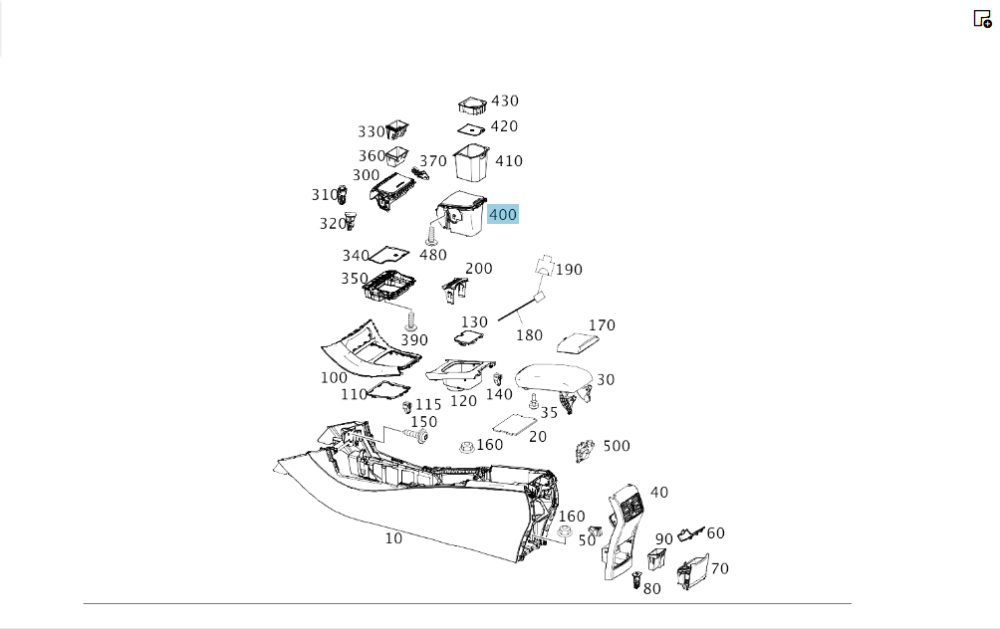 Mercedes-Benz  A1768100000 9H44 Підсклянник у передній частині підлокітника CLA C117 GLA X156 Одеса - фото 2