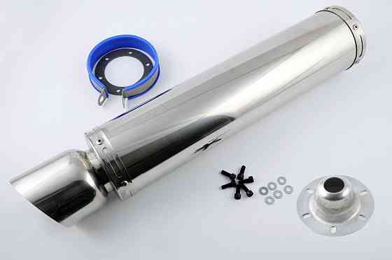 Глушник (тюнінг) 420 * 100mm, кріп. Ø78mm (нержавіюча сталь, хром, mod:24) Київ