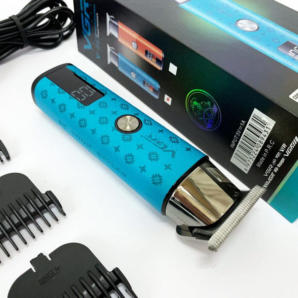 Стильна машинка для стрижки VGR, Універсальний триммер для чоловіків Бритва тример чоловіків MF-62 Київ - фото 4