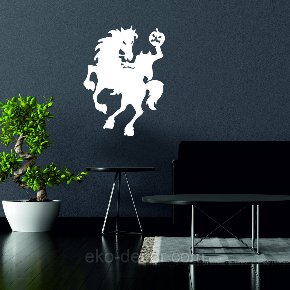 Декоративне настінне Панно «Всадник без голови», Декор на стіну 70*51 см, Білий Київ - фото 2