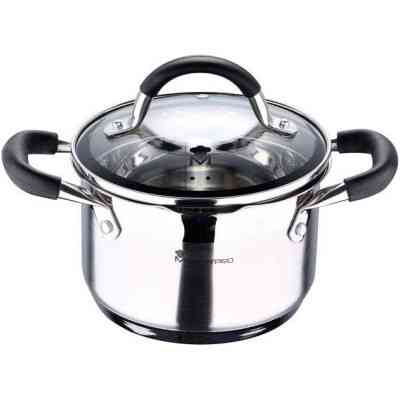 Кастрюля MasterPro Foodies collection висока з кришкою 1,8 л (BGMP-1504-BK) Винница