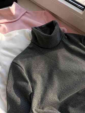 Жіночий теплий базовий гольф ангора на флісі Графіт, 48/52 Одеса