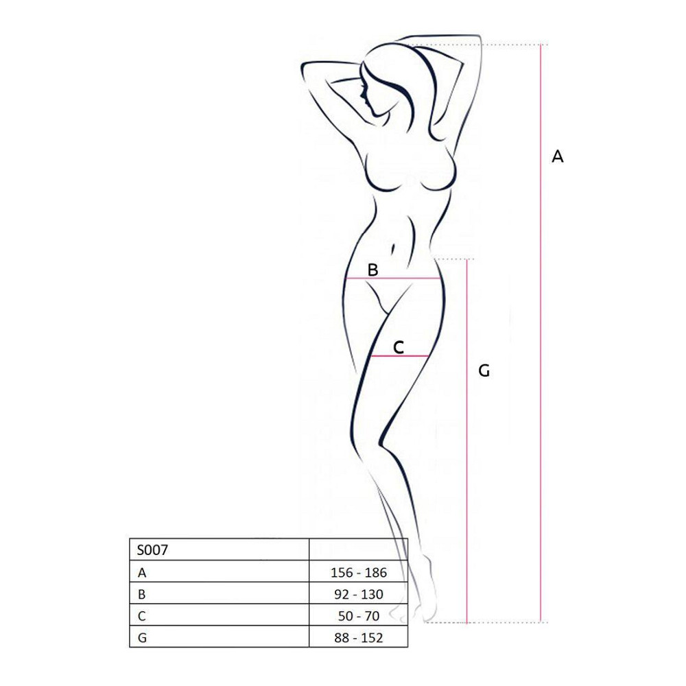 Эротические колготки-бодистокинги Passion S025 One Size, White, имитация ажурных чулочков с пояском Sex Aura Киев - изображение 4
