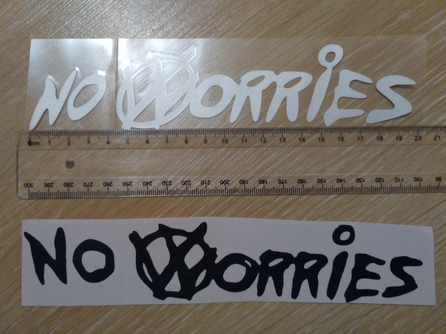 Наклейка на авто – мото No worries - Не турбуйся Київ - фото 5