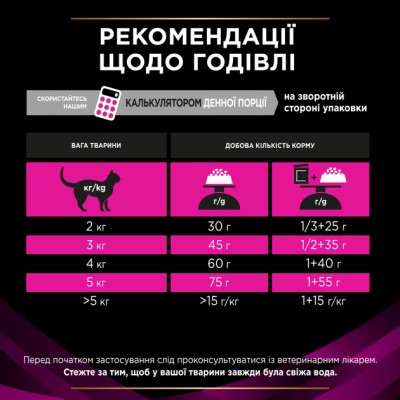 Сухой корм для кошек Purina Pro Plan Veterinary Diets UR Urinary при мочекаменной болезни 1.5 кг (7613035160552) Винница - изображение 3
