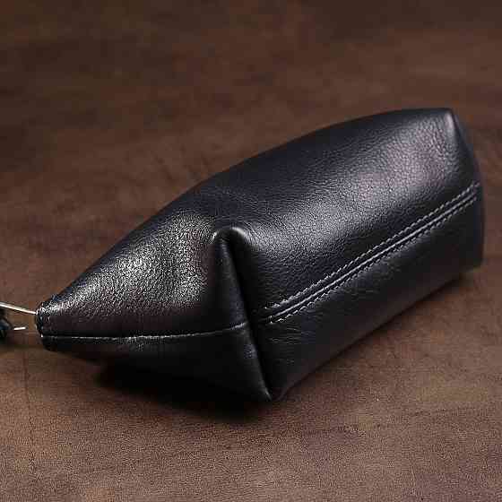 Шкіряна жіноча косметичка GRANDE PELLE 11570 Чорний Київ