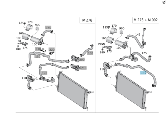 Mercedes-Benz  A1665008975 Шланг ОЖ до розширювального бачка ML/GLE W166 GLE Coupe C292 GL/GLS X166 Одесса