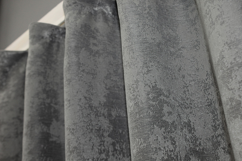 Комплект коротких штор VR-Textil Жаккард Sultan YL № 1212ш Серый 130х170 см 2 шт (35-0072) Киев - изображение 5