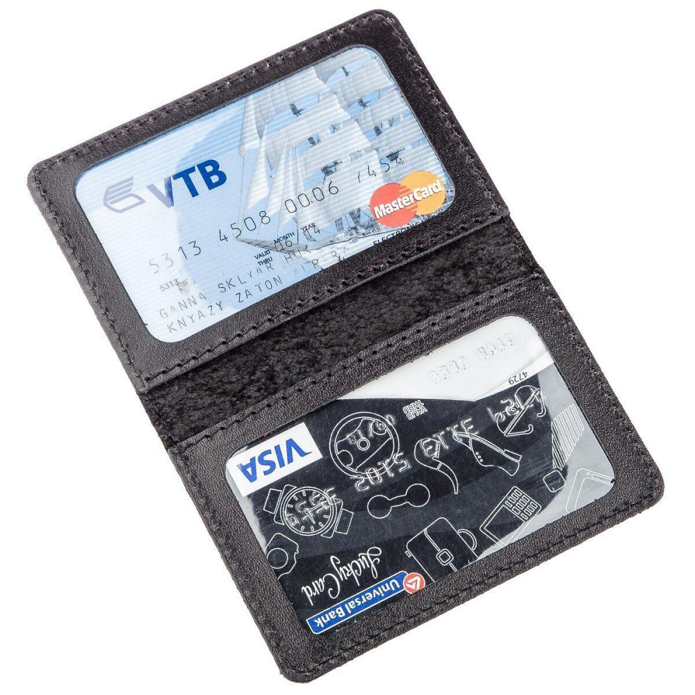 Обложка для прав кожаная Черная (SHVIGEL) Киев - изображение 4