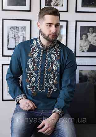 Чоловіча лляна вишиванка Міць Кривой Рог