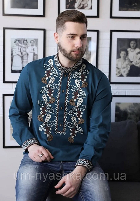 Чоловіча лляна вишиванка Міць Кривой Рог - изображение 2